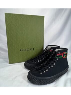 Gucci | Shoes | Gucci Mens Sneaker Sepang Black Cloth Gg  display picture 1